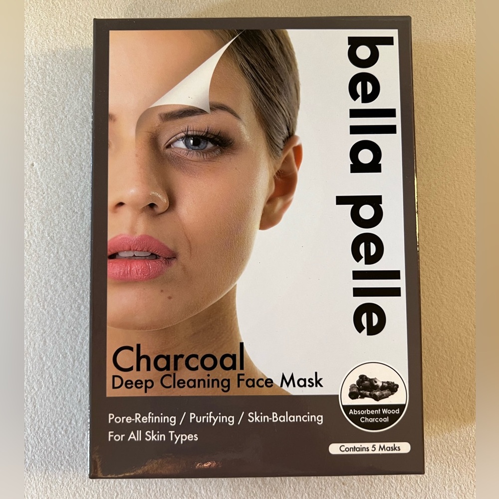 Bella Pelle Charcoal Deep Cleaning Face Mask (pack of 5)